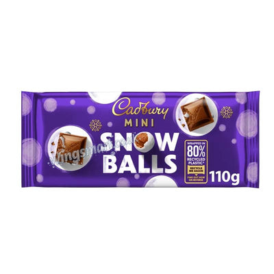 Cadbury Dairy Milk Mini Snowballs Chocolate Bar 110g (10 or 20 Packs)