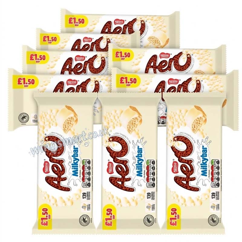 Aero Milkybar White Chocolate Sharing Bar 15x90g Fullbox