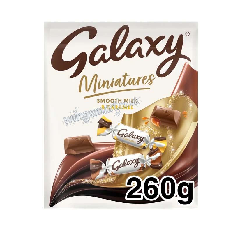 Galaxy Mini Caramel & Milk Chocolate Bars Pouch 260g (Pack of 5)