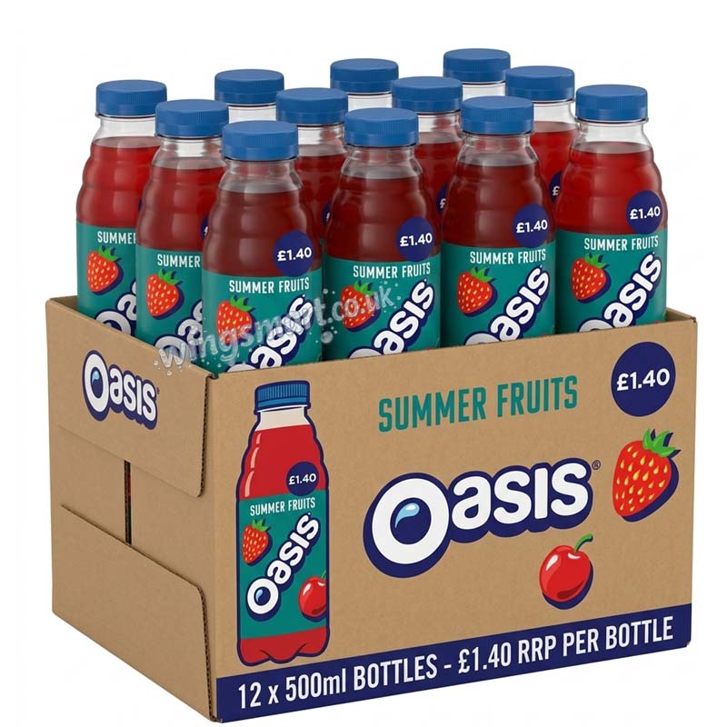 Oasis Summer Fruits Drink 500ml PMP (Box of 12) Full Case