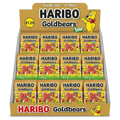 HARIBO Goldbears Sour 140g PMP (Pack of 12)