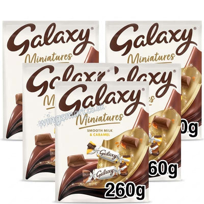 Galaxy Mini Caramel & Milk Chocolate Bars Pouch 260g (Pack of 5)