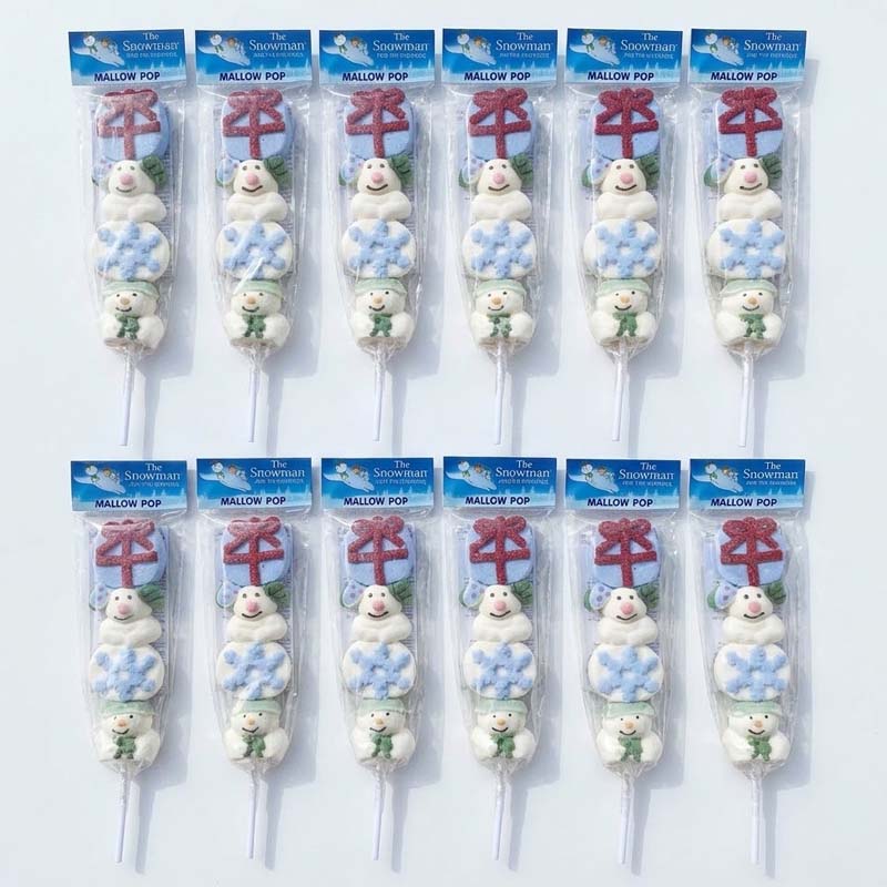 Rose Snowman and Snowdog Mallow Kebab Pop 40g (12 or 24 Packs)