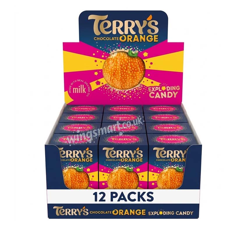 Terry's Chocolate Orange Exploding Candy Ball 147g (06 or 12 Packs)