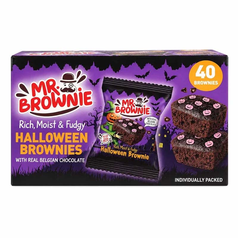 Mr. Brownie Halloween Chocolate Brownies 1kg (Pack of 40)