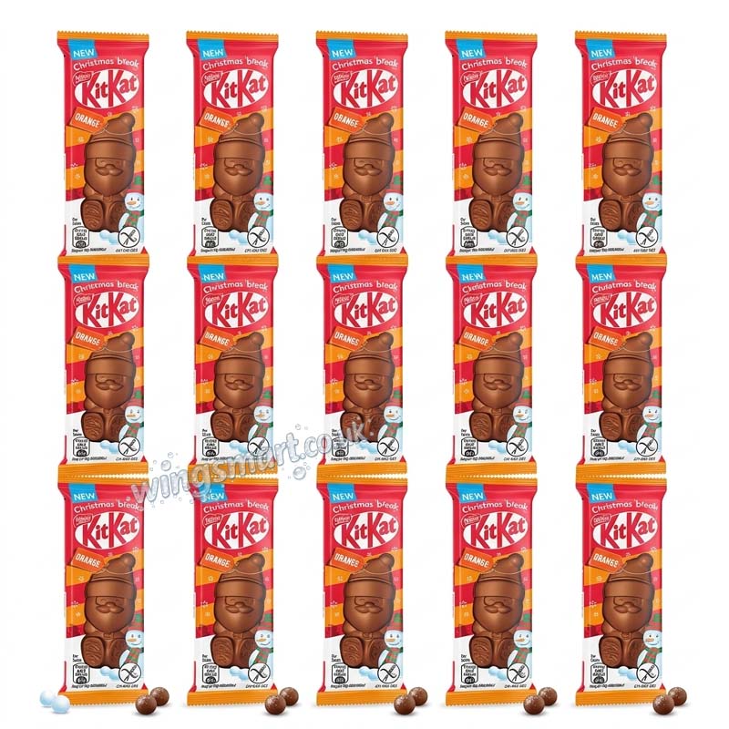 KitKat Santa Orange Chocolate Filled Figure 29g (15 or 30 Packs)