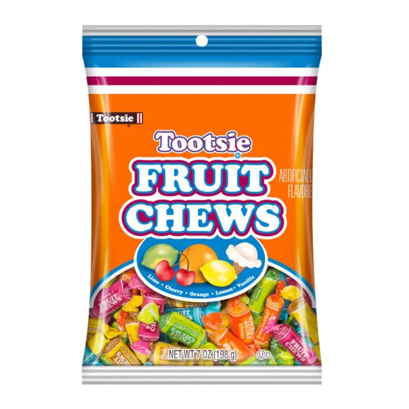 Tootsie Fruit Chews 198g Bags (Pack of 8) – Fruity Chewy Sweets