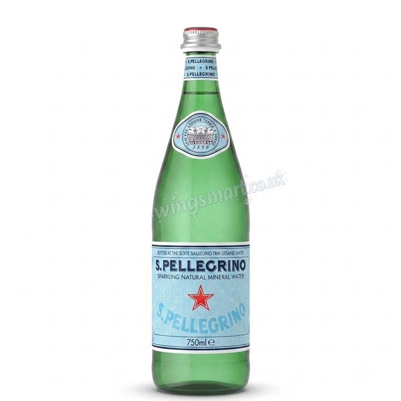 San Pellegrino Sparkling Natural Mineral Water Glass 750ml (Pack of 12)