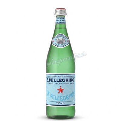 San Pellegrino Sparkling Natural Mineral Water Glass 750ml (Pack of 12)