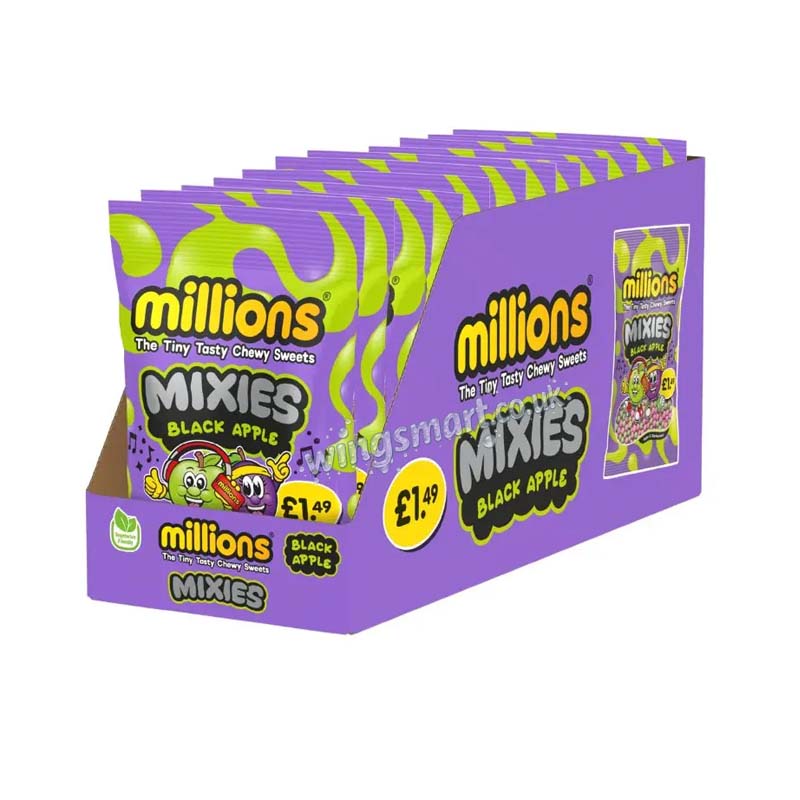 Millions Mixies Black Apple Bag 100g PMP (Pack of 12)