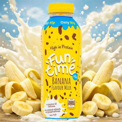 Funtime Banana Flavour Milk PMP 500ml x 12 Bottles High Protein Milk Drink