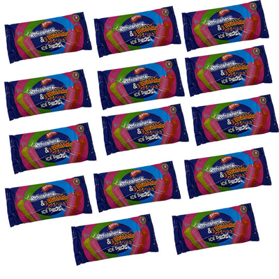 Barratt Refreshers & Wham Ice Duos 640ml x 14 Packs Fruit Flavour Ice Pops ( 2 Flavours in 1 Ice Pop)