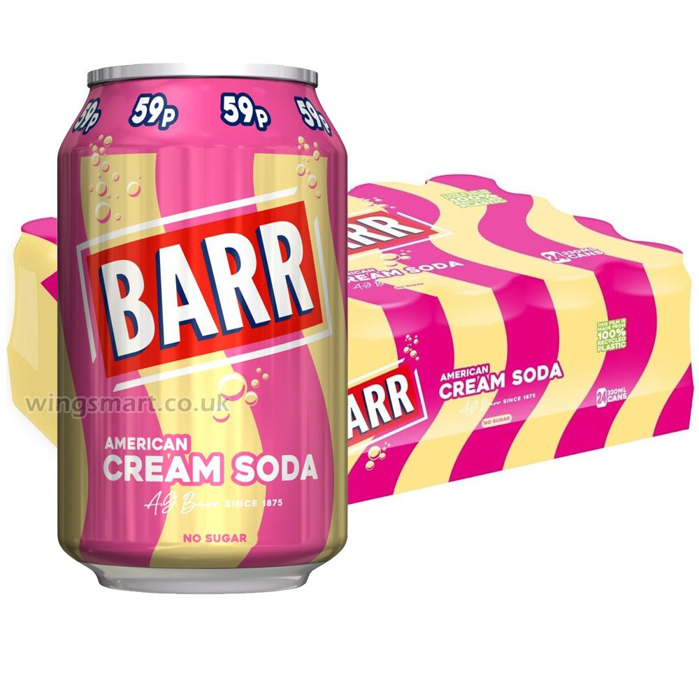 Barr American Cream Soda 330ml PMP (Box of 24)