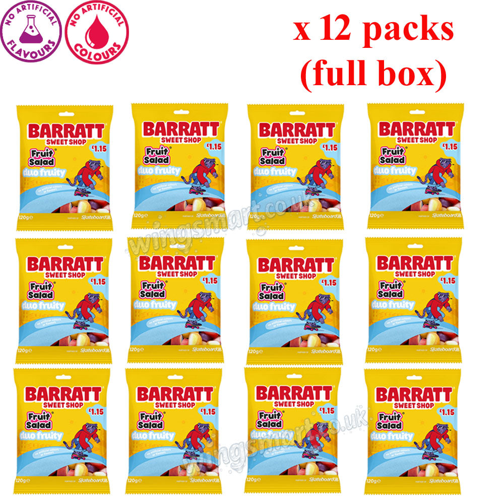 Barratt Sweet Shop Fruit Salad Duo Fruity 12 x 120g (full box)