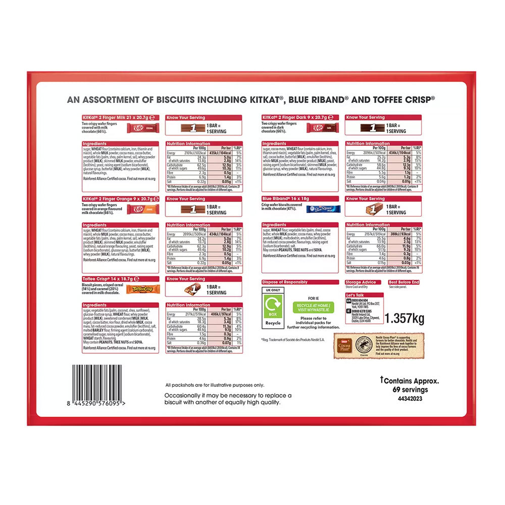 Nestle Big Biscuit Box Kitkat & Friends 69 Bars 1.357kg