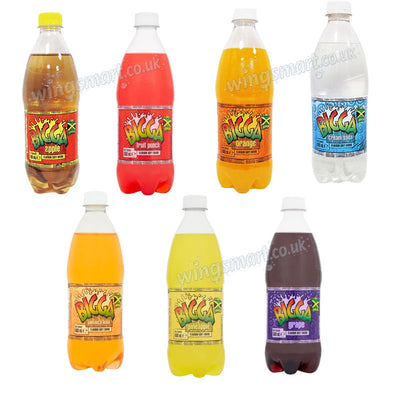 Bigga Soft Drinks 600ml Assorted Flavours – Pack of 6 or 12 Refreshing Soda Bottles