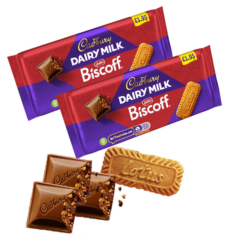 Cadbury Dairy Milk Biscoff Chocolate Bar 95g PMP £1.95 | Box of 21