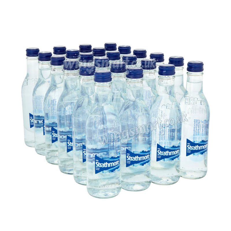 Strathmore Still Spring Water 330ml x 24 Glass Bottles