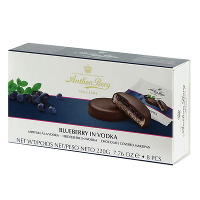 Anthon Berg Blueberry in Vodka Chocolate Covered Marzipan 220g