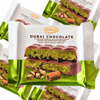 Bolci brand Dubai Chocolate with Pistachio-40 Pieces(Each16g)