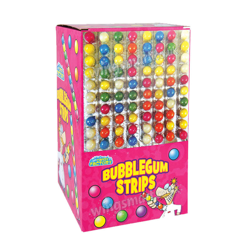 Crazy Candy Factory Bubblegum Strips 30g (Box of 40 Strips)