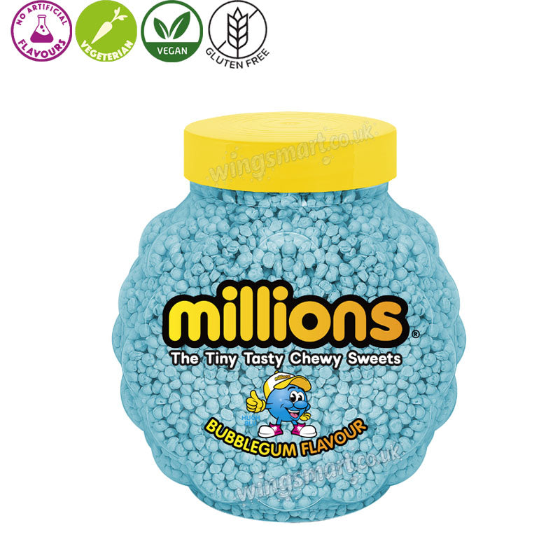 Millions Assorted Flavours Jar 2.27kg Bulk Chewy Sweets Candy Pick & Mix