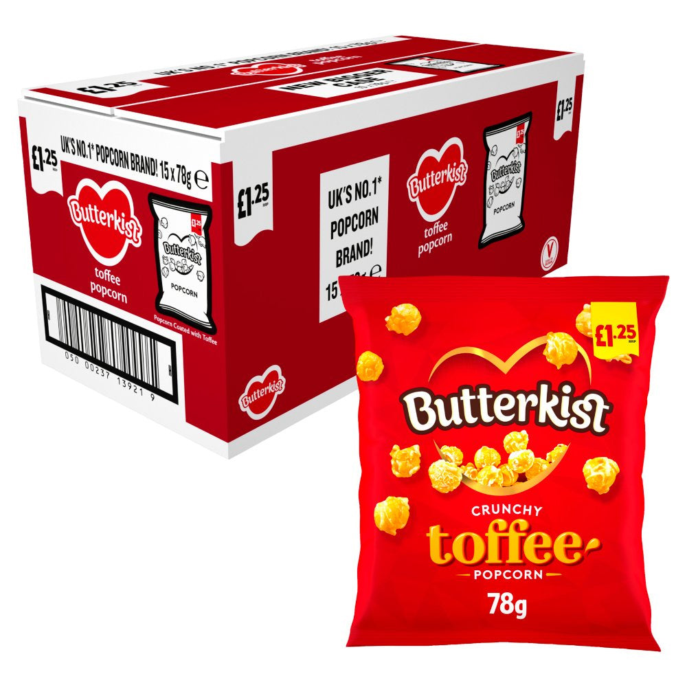 Butterkist Crunchy Toffee Popcorn 78g PMP (Box of 15)