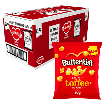 Butterkist Crunchy Toffee Popcorn 78g PMP (Box of 15)