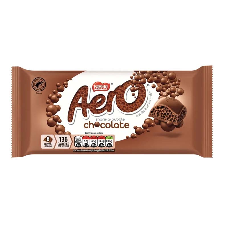 Aero Milk Chocolate Sharing Bar 90g (Pack of 15) – Full Box Offer