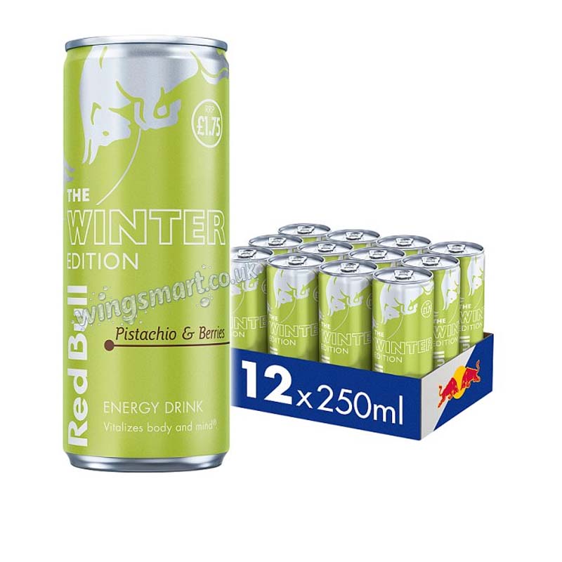 Red Bull Winter Edition Pistachio & Berries Energy Drink 250ml PMP (6 or 12 Cans)