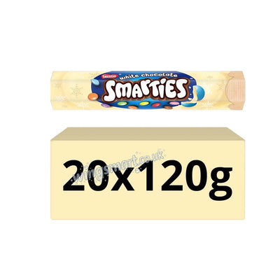 Smarties White Chocolate Giant Tube 120g (10 or 20 Tubes)
