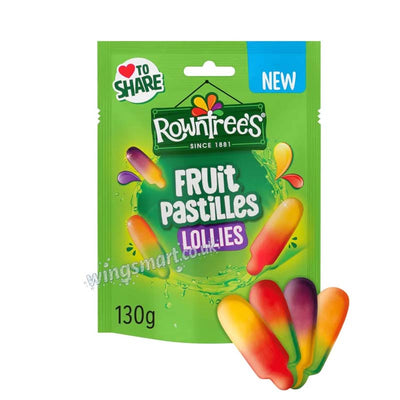 Rowntree's Lollies Fruit Pastilles Sweets Sharing Bag 130g (Pack of 9)