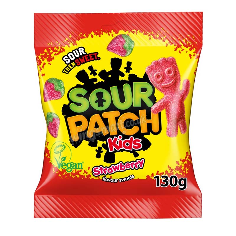 Sour Patch Kids Strawberry Flavour Sweets 130g (Box of 10)