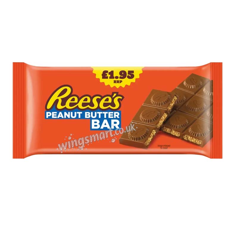 Reese's Peanut Butter and Milk Chocolate Flavour Bar 90g PMP (Pack of 16)