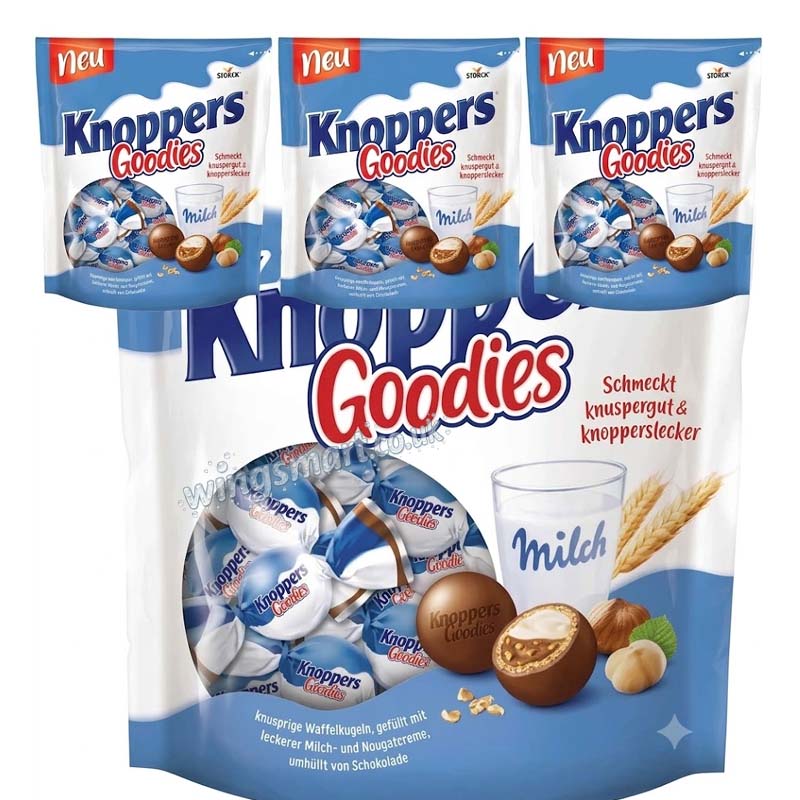 Knoppers Goodies 180g (7 or 14 Packs) – Chocolate Hazelnut Wafer Snacks