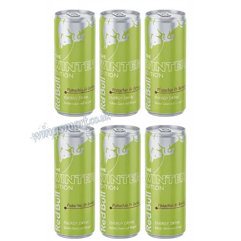 Red Bull Winter Edition Pistachio & Berries Energy Drink 250ml PMP (6 or 12 Cans)