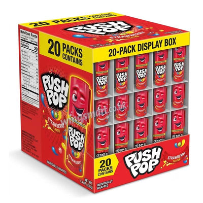 Push Pop 15g Pack of 20 | Fruity Push-Up Lollipop Candy Tubes