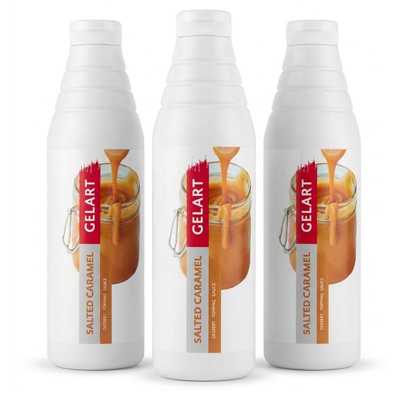Gelart Salted Caramel Dessert Topping Sauce 1kg (03 or 06 Bottles)