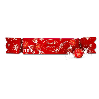 Lindt Lindor Milk Chocolate Christmas Cracker 100g (Pack of 3)