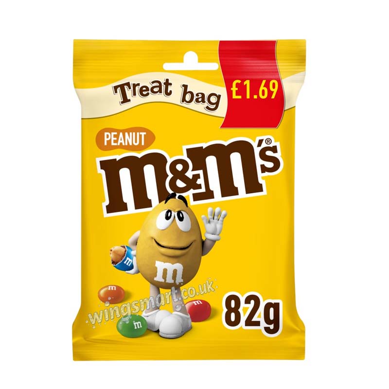 M&M's Milk Chocolate Peanut £1.69 PMP Bag 82g (Box of 16) Fullbox