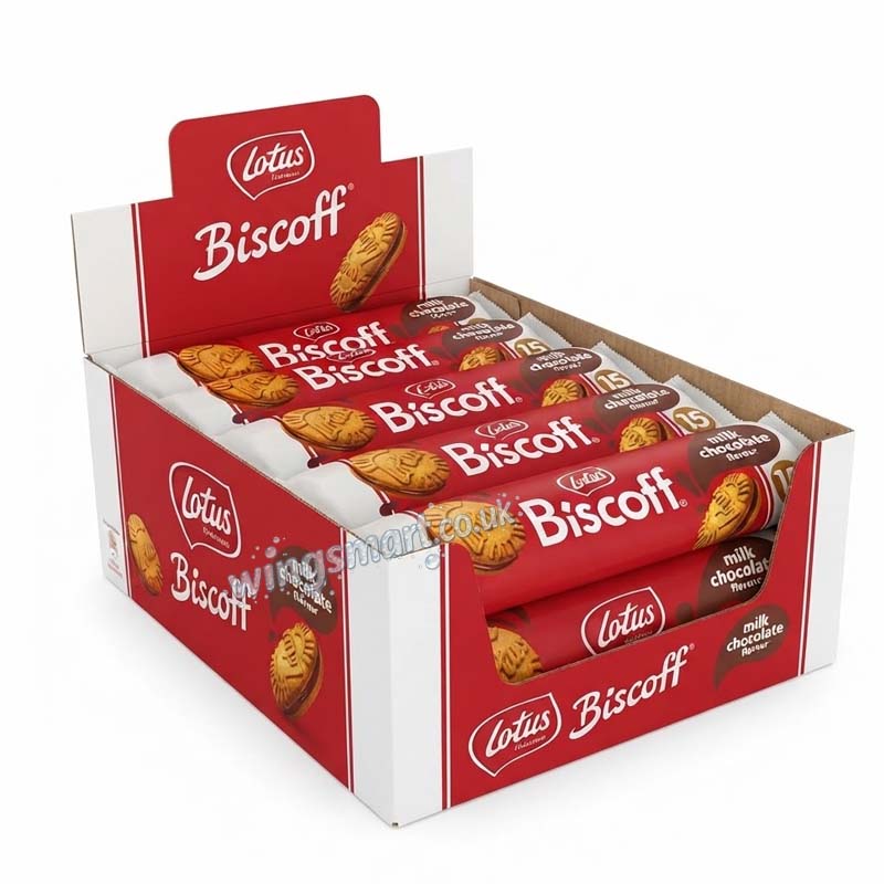 Lotus Biscoff Sandwich Milk Chocolate 150g (Pack of 9) Fullbox