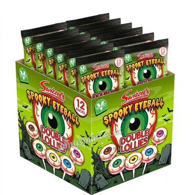 Swizzels Spooky Eyeball Double Lollies 130g (Pack of 12)