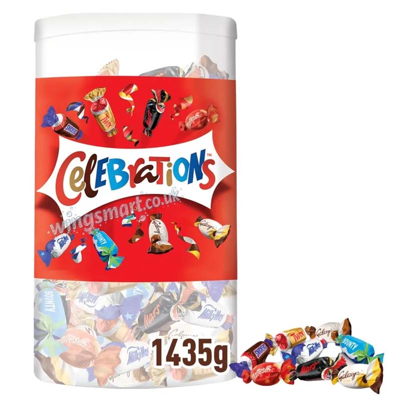 Celebrations Milk Chocolates & Biscuit Bars Tube 1.435kg