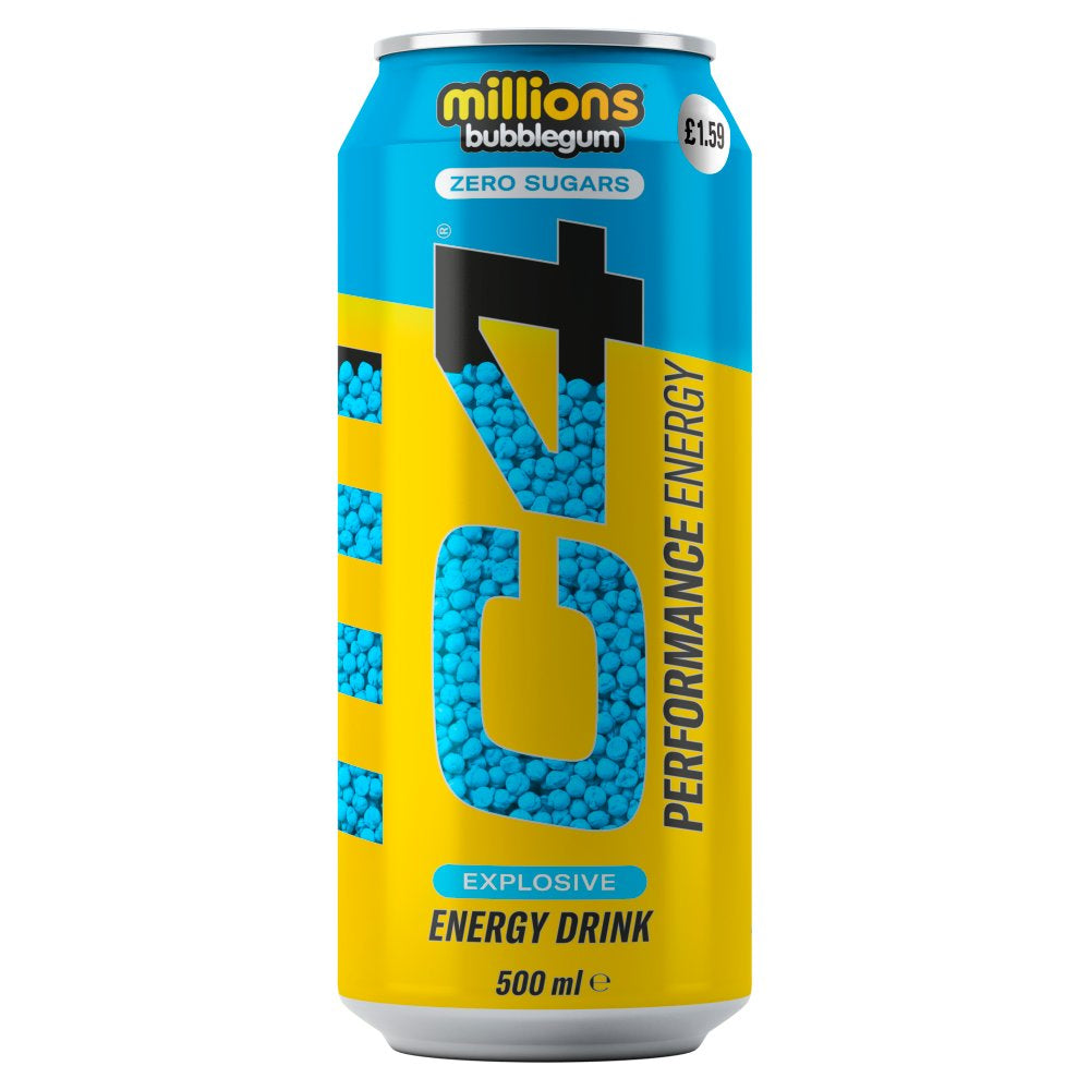 C4 Performance Millions Bubblegum Energy Drink 500ml