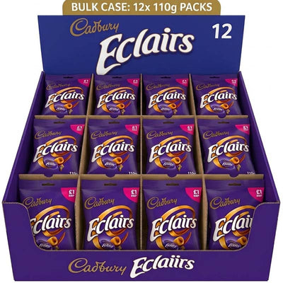 Cadbury Eclairs Chocolate Bag 110g (Pack of 12) Fullbox