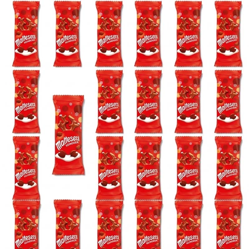 Maltesers Milk Chocolate Christmas Reindeer Bar 29g (16 or 32 Packs)