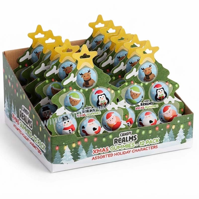 Candy Realms Christmas Gummies 30g (Pack of 12) Fullbox