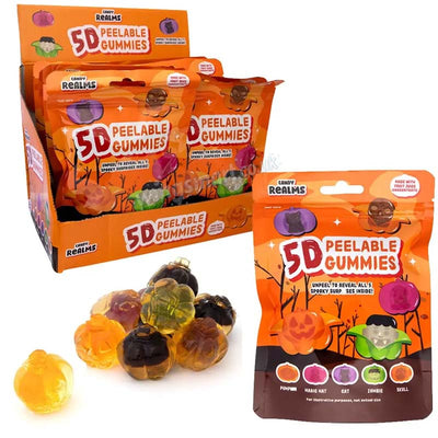 Candy Realms 5D Peelable Halloween Gummies 60g (Pack of 12)