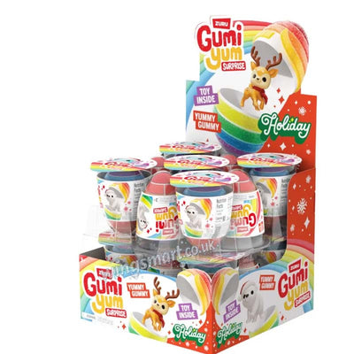 Gumi Yum Surprise Christmas 26g Gummy & Toy By Zuru (09 or 18 Packs)