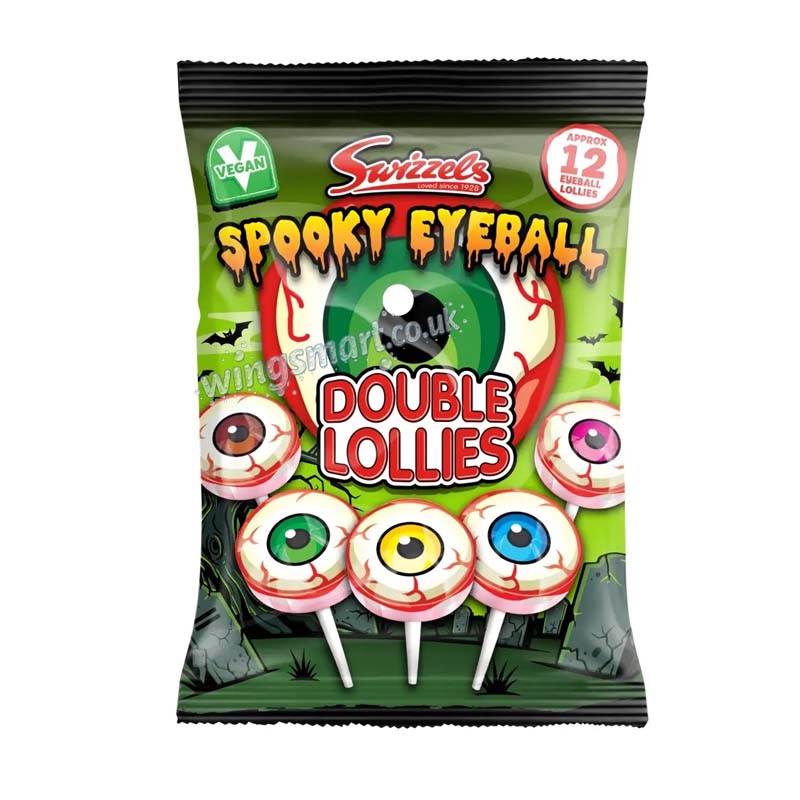 Swizzels Spooky Eyeball Double Lollies 130g (Pack of 12)